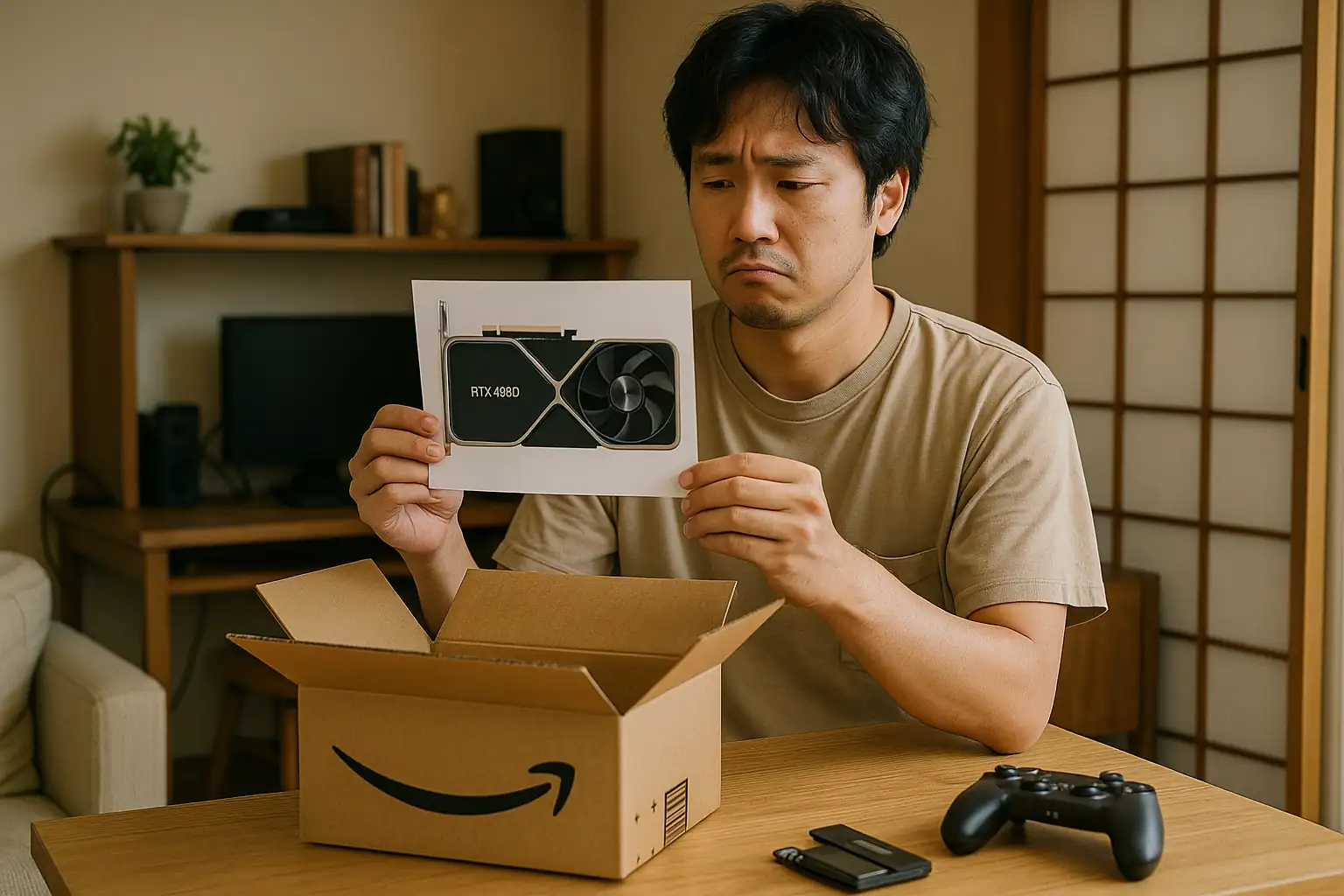 Example of a delivery containing a picture of a graphics card.